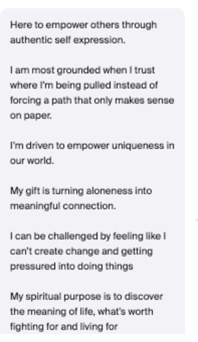 Message from the class chat