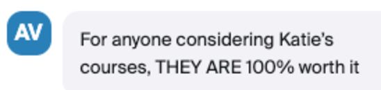 Message from the class chat