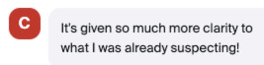 Message from the class chat