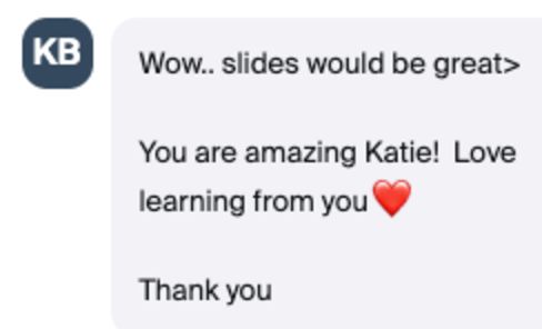 Message from the class chat