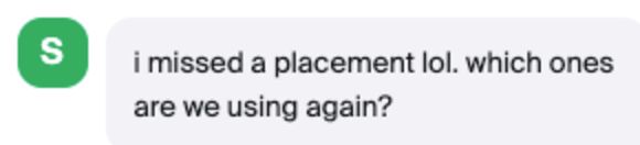 Message from the class chat
